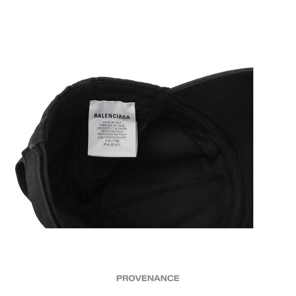 🔴 Balenciaga Embroidered Rainbow Logo Cap - Washed Black - Picture 9 of 10